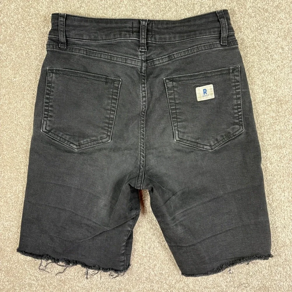 Ripton & Co Womens Performance Denim Jorts Black Cut Off Shorts Size 27